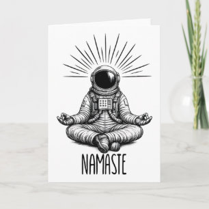 Tarjeta Espacio de Meditación de Yoga del Astronauta Namas