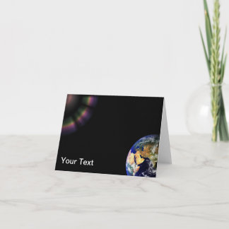 Tarjeta Espacio del globo de la tierra