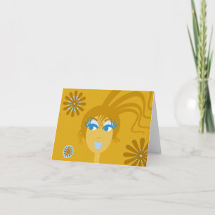 Tarjeta Espacio en blanco abstracto Notecard de la cara