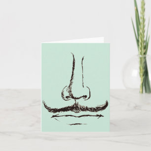 Tarjeta Espacio en blanco del bigote del vintage