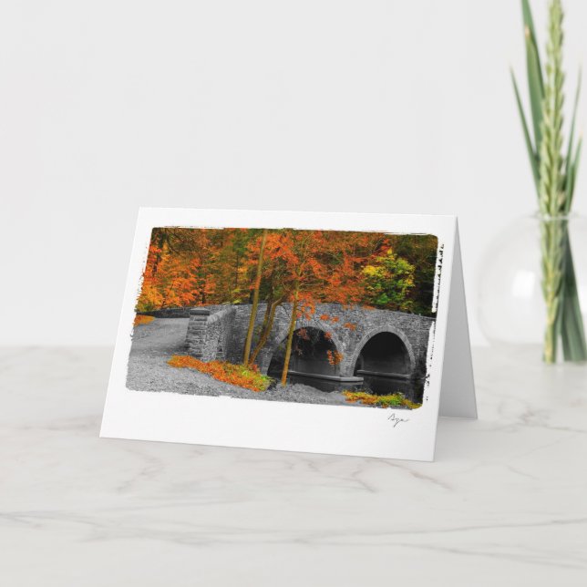 Tarjeta espacio en blanco del día del otoño toda la (Anverso)