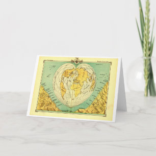 Tarjeta Espacio en blanco en forma de corazón Notecard del