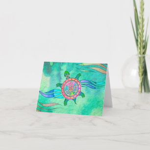 Tarjeta Espacio en blanco Notecard de la tortuga del