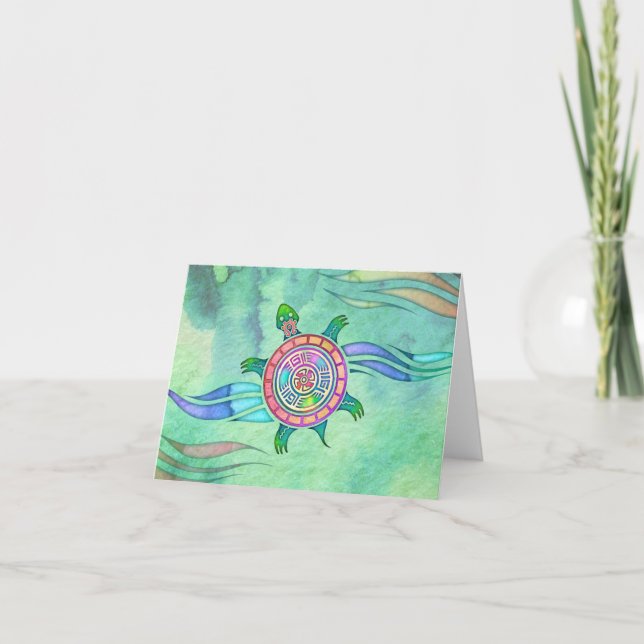 Tarjeta Espacio en blanco Notecard de la tortuga del (Anverso)
