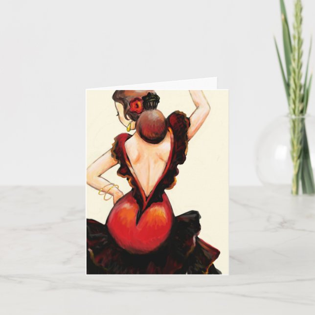 Tarjeta Espacio en blanco Notecard del bailarín del (Anverso)