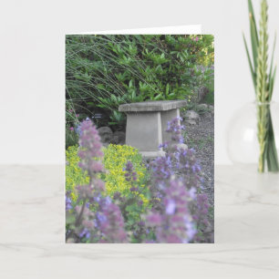 Tarjeta Espacio en blanco Notecard del banco del jardín