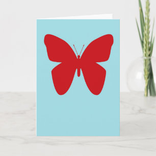 Tarjeta Espacio en blanco retro de la mariposa