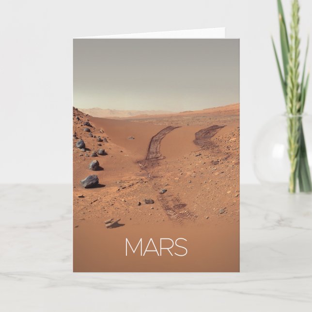 Tarjeta Espacio exterior, Sistema solar, Marte del planeta (Anverso)