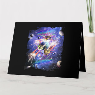 Tarjeta Espacio Láser De Gato Ojo Gatitos Gatos Con Vidrio