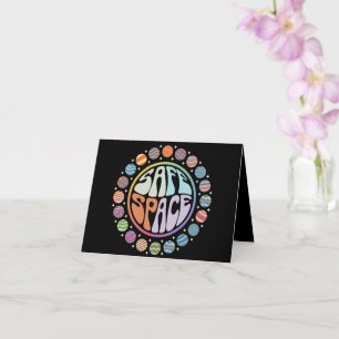 Tarjeta Espacio Seguro LGBTQ Amistoso Orgullo Apoyo Aliado