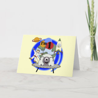 Tarjeta Espacio Ultraterrestre Camisetas de cumpleaños y r