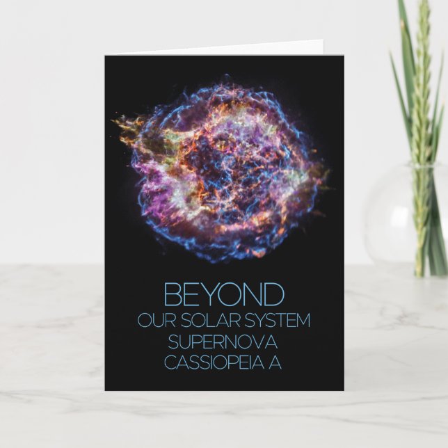 Tarjeta Espacio ultraterrestre, Cosmos, Supernova Cassiope (Anverso)