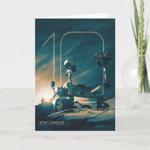 Tarjeta Espacio ultraterrestre, sistema solar, 10 años de 