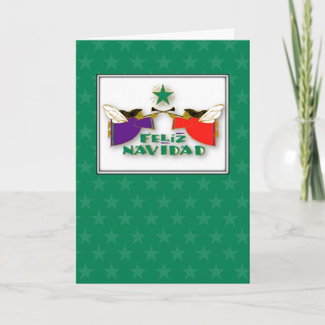 Tarjeta España, Feliz Navidad Angels (Anverso)