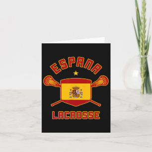 Tarjeta España Lacrosse Bandera Española Espana Lax Tee