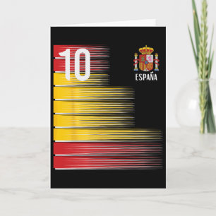 Tarjeta España Número 10 Espana Fútbol Español Hombres Muj