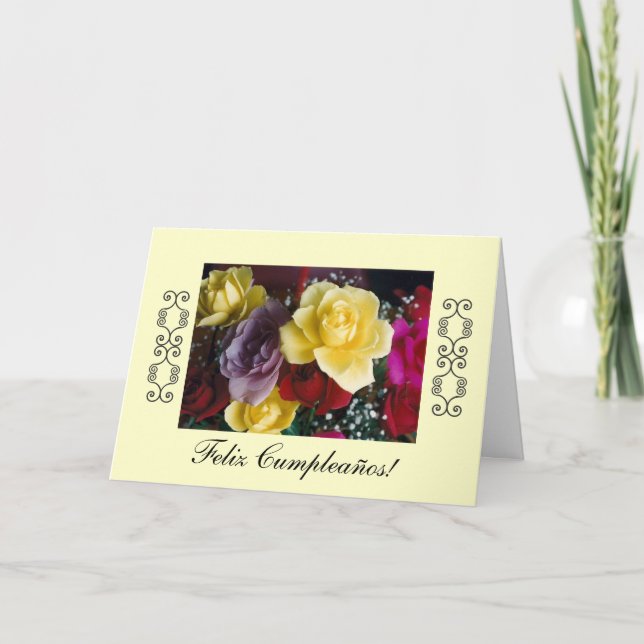 Tarjeta Español: Cumpleaños/Cumpleaños (Anverso)