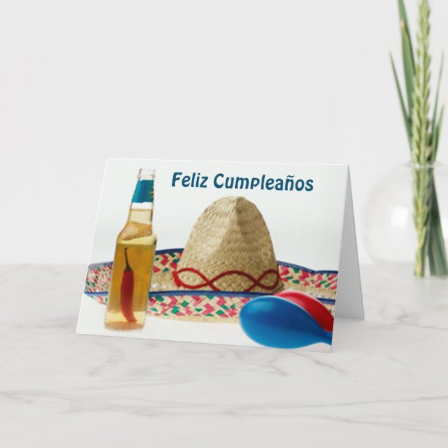 TARJETA ESPAÑOL DE CUMPLEANOS FELIZ (Anverso)