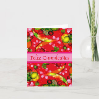 Tarjeta Español del feliz cumpleaños con el espacio en