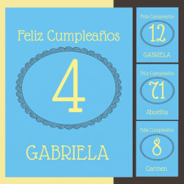 Tarjeta Español: Feliz cumpleaños