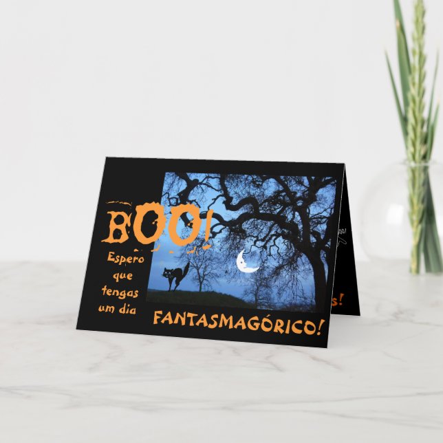 Tarjeta Español: Halloween/Dia de las Brujas (Anverso)
