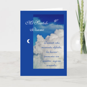 Tarjeta Español: Pesame /sympathy/Condolencias