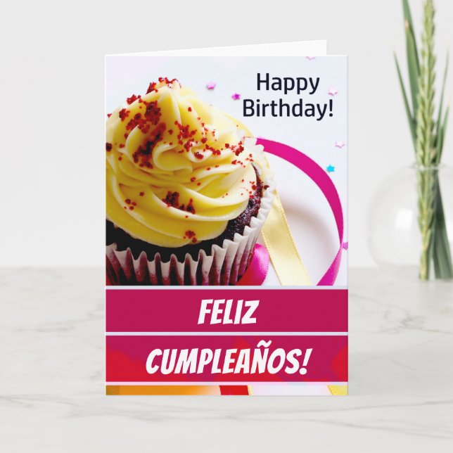 Tarjeta española de cumpleaños Tarjeta de cumpleañ (Anverso)