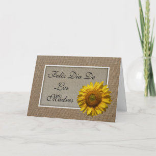 Tarjeta española del Día de la Madre - girasol