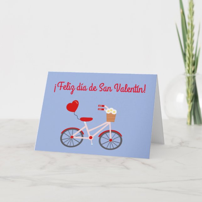 Tarjeta española "Feliz Día de San Valentín" con b (Anverso)
