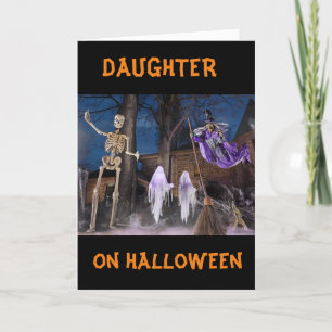 TARJETA "ESPANTA A TU HIJA" **HIJA** FELIZ HALLOWEEN TARJE