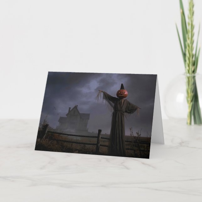 Tarjeta Espantapájaros junto a la valla (Anverso)