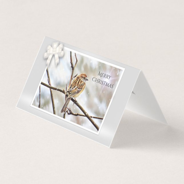 Tarjeta Esparadrapo en una rama - Feliz Navidad (Anverso)