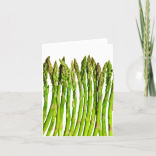 Tarjeta Espárragos en blanco - Fondo vegetal personalizado