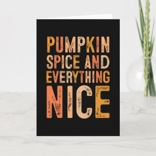 Tarjeta Especia de Calabaza y Todo Lo Bueno Otoño Temporad