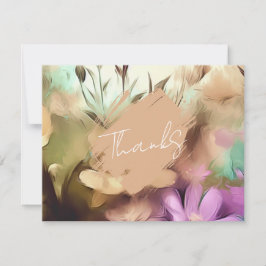 Tarjeta especial de agradecimiento floral