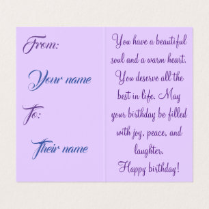 Tarjeta especial de cumpleaños