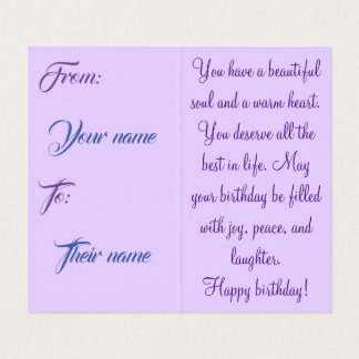 Tarjeta especial de cumpleaños