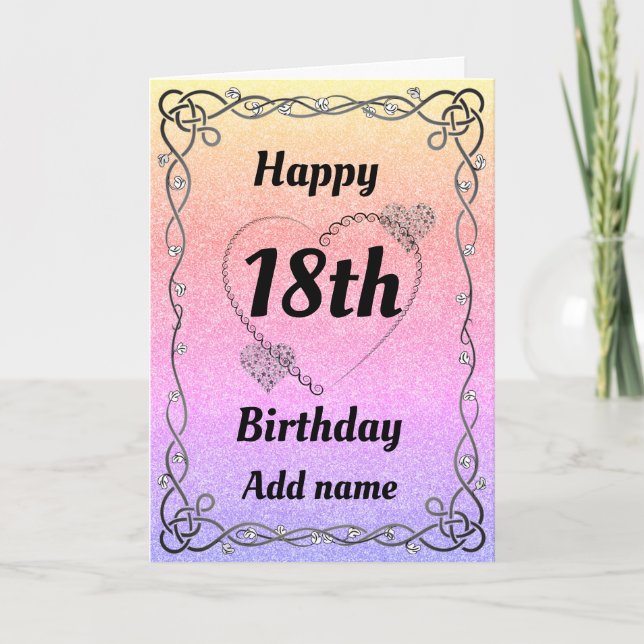 Tarjeta especial de cumpleaños 18 (Anverso)