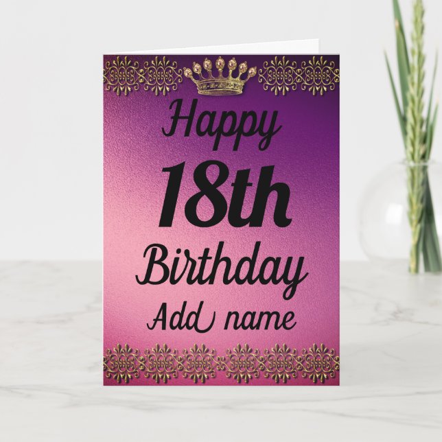 Tarjeta especial de cumpleaños de edad personaliza (Anverso)