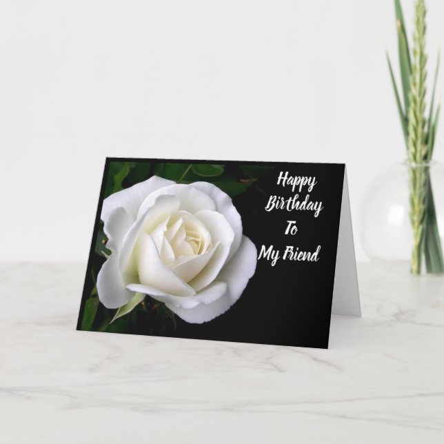 TARJETA ESPECIAL *** DE CUMPLEAÑOS DE ROSA BLANCA (Anverso)