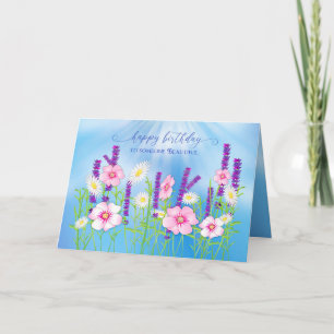 Tarjeta Especial de cumpleaños Lady Delicate Flower Garden