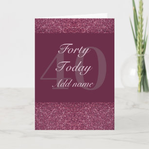 Tarjeta especial de cumpleaños personalizada 40