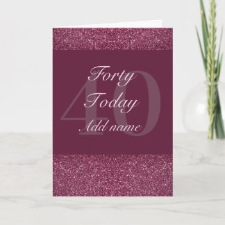 Tarjeta especial de cumpleaños personalizada 40
