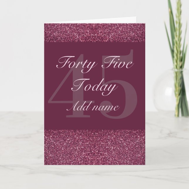 Tarjeta especial de cumpleaños personalizada 45 (Anverso)