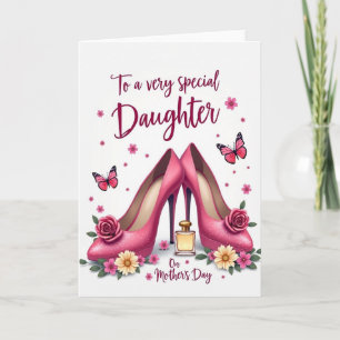 Tarjeta especial de hija con lunares