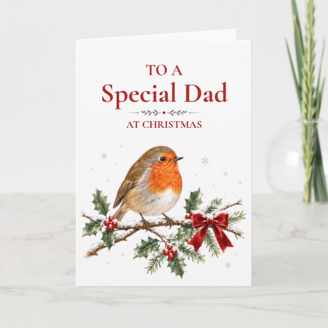 Tarjeta especial de Navidad para papá (Anverso)