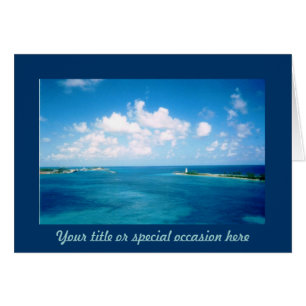 Tarjeta especial de ocasión del puerto de Nassau