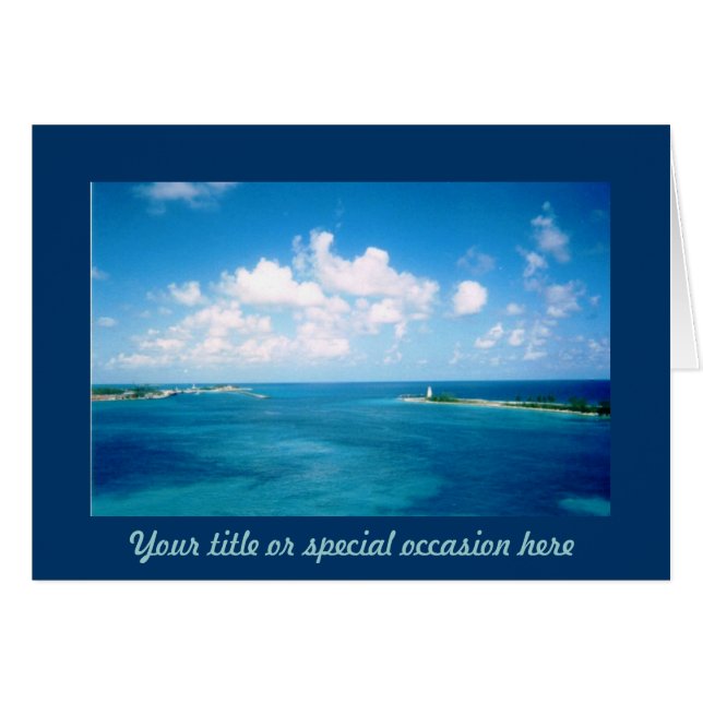 Tarjeta especial de ocasión del puerto de Nassau (Anverso (Horizontal))