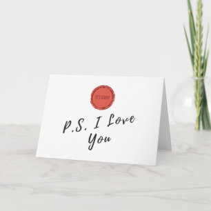 Tarjeta especial de ocasión - PS I Love You