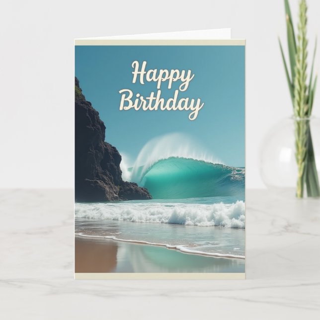 Tarjeta especial de ola de surf (Anverso)